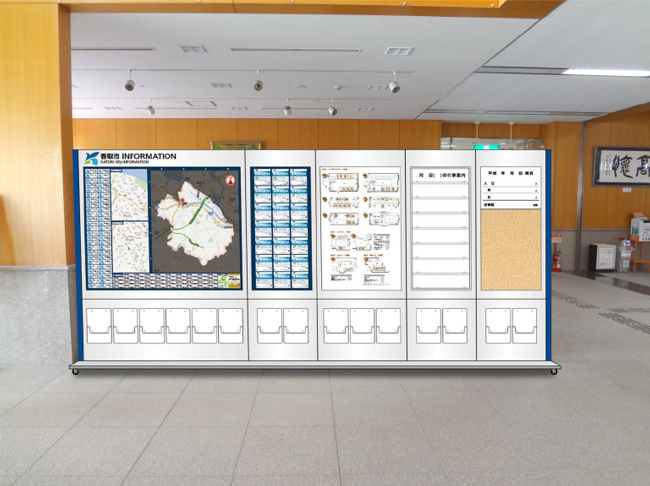 香取市役所本庁舎1階に設置されている状態のイメ－ジ図