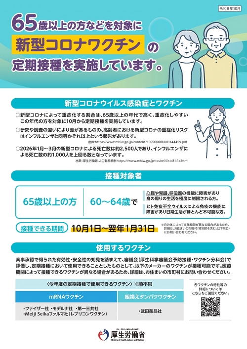 厚生労働省リーフレット(おもて)