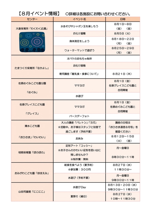 イベント情報