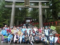 二荒山神社で集合写真