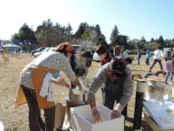 炊き出し訓練のようす