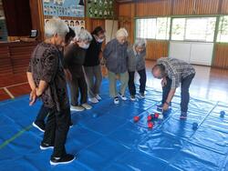 ボッチャ体験のようす