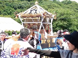 祇園祭のようす。