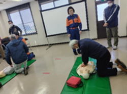 山田分遣所にて。