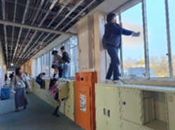 学校内清掃のようす