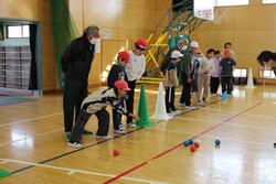 北佐原小学校体育館にて。