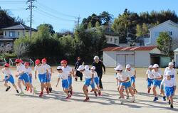 マラソン大会のようす。
