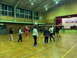 ヘルスバレーの練習のようす。