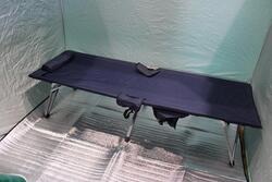 ベッドの設営訓練