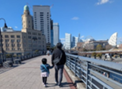 散策のようす。