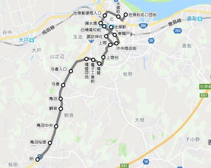 吉岡線ルート図