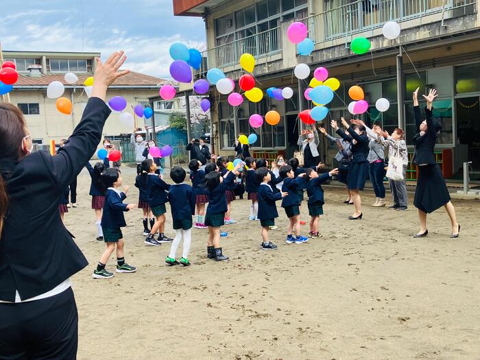 佐原幼稚園閉園式バルーンリリース