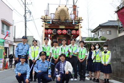 佐原の大祭に伴う高校生防犯パトロール