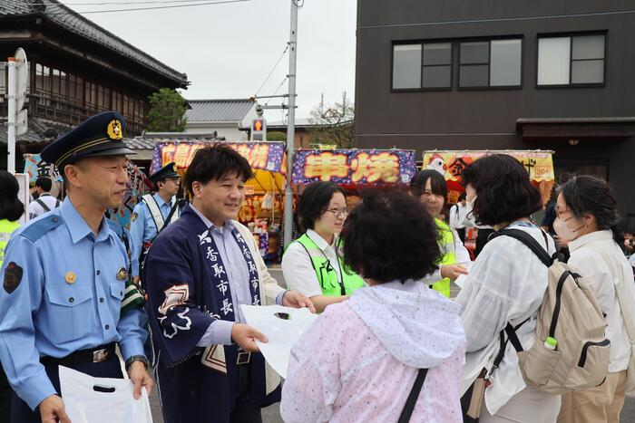 佐原の大祭に伴う高校生防犯パトロール