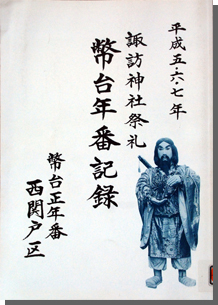 平成5・6・7年　諏訪神社祭礼　幣台年番記録の画像