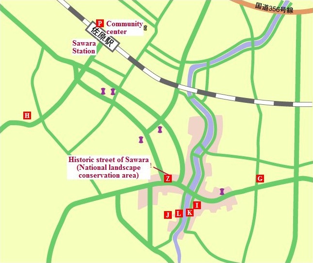 Sawara city map