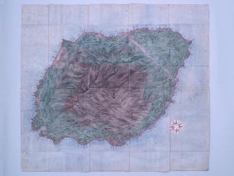 地図・絵図類117の修理前の写真