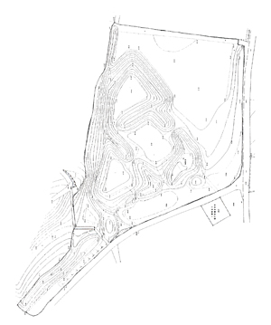 油田牧の野馬込跡地形図(千葉県の指定文化財第3集から)