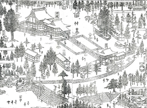 江戸後期の香取神宮(「香取参詣記」より)