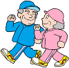 運動する高齢者夫婦